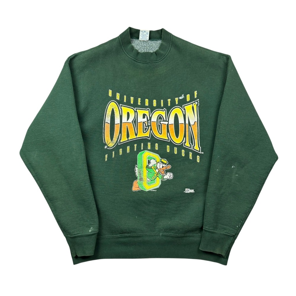 Vtg 90s Oregon Ducks Crewneck Sweatshirt Men XL Green Salem Sportswear College